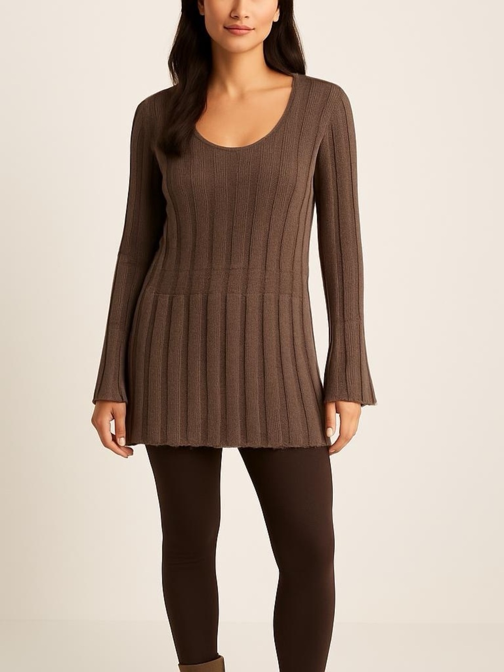 J. Jill Brown Long‎ Sleeve Sweater Size XL